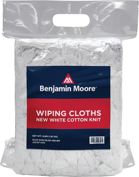 Benjamin Moore #5 Block White Wiping Cloths New Knit
