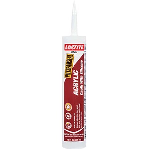 Loctite 1507600 10oz Polyseamseal White Acrylic Caulk w/ Silicone 12cc