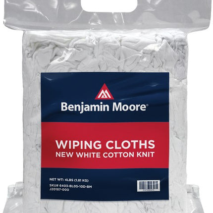 Benjamin Moore #5 Block White Wiping Cloths New Knit