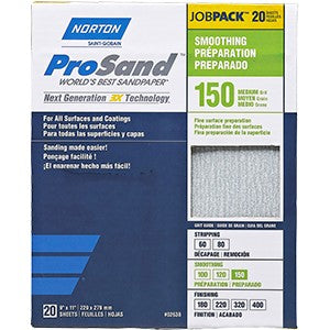 Norton 68171 9" x 11" ProSand Paper Sheets 20Pk