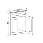 42”W*34-1/2”H*24”D / SHAKER WHITE