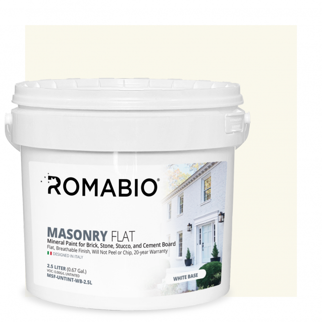 Romabio 15L Masonry Flat - Transparent Base (for dark colors) - Custom Color
