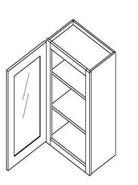 Wall Cabinet w/ Glass Door (finished interior)