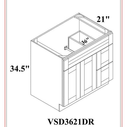 VANITY DRAWER COMBO DRAWER RIGHT