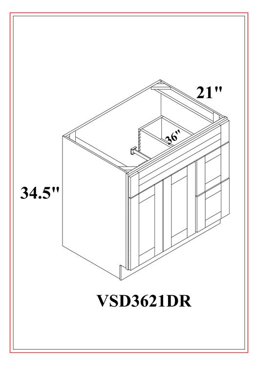 VANITY DRAWER COMBO DRAWER RIGHT