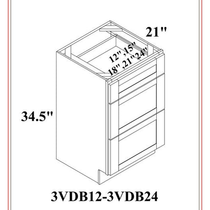 VANITY DRAWER CABINET BASE