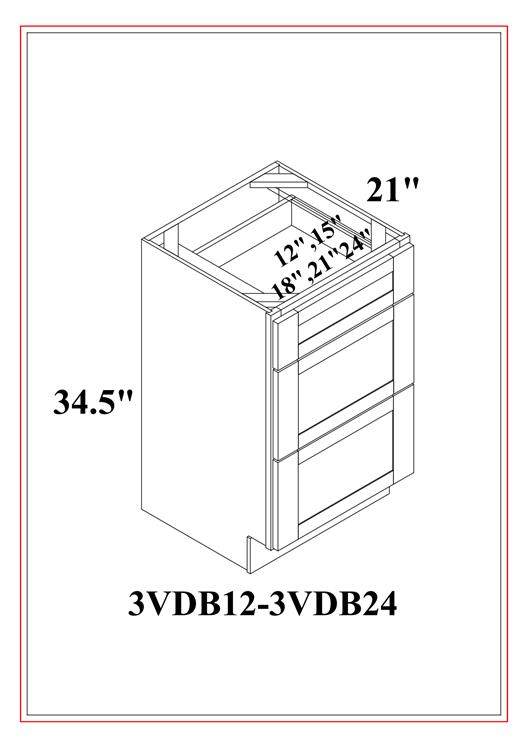 VANITY DRAWER CABINET BASE