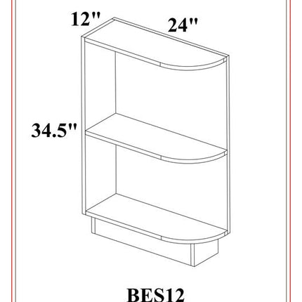 BASE CABINET END SHELF