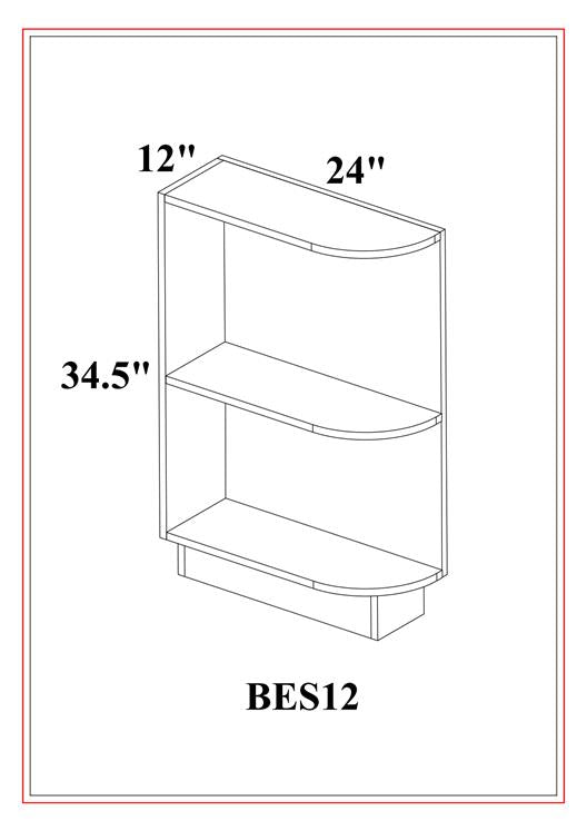 BASE CABINET END SHELF