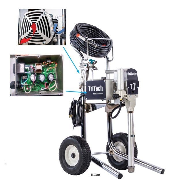 TriTech T5 Airless Paint Sprayer 1.3 HP with Hi Cart - Free Nationwide Shipping!