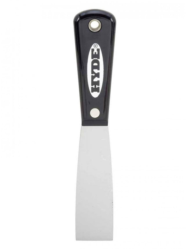 Espátula/Raspador Flexible Hyde Tools Black & Silver® de 1-1/4” (Acero de Alto Carbono)