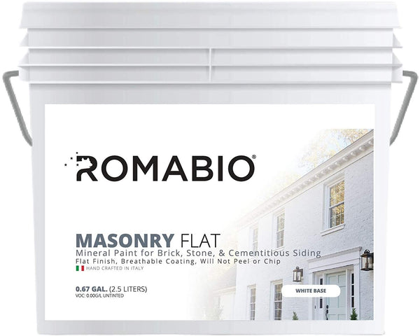 Romabio Biodomus II Masonry Exterior Textured Flat Paint 1L White Base