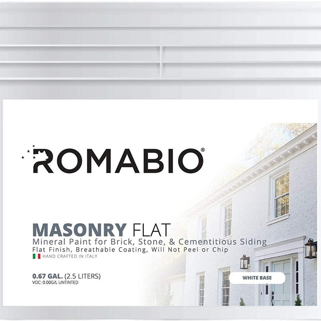 Romabio Masonry Flat Textured Flat Paint 15L White Base
